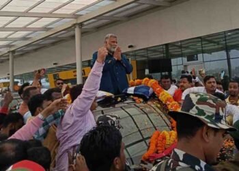MP Pappu Yadav arrives in Purnia for the first time after bail, starts grand road show from airport
