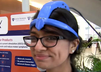 Noninvasive brain stimulator may ease Parkinson’s symptoms in a patient’s home