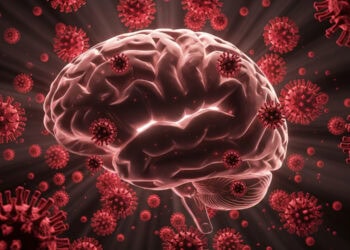 RNA viruses affecting the human brain and mental health, highlighting the impact of viruses on neurological and psychological well-being.