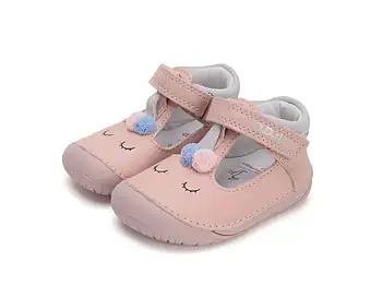 Pantofiori barefoot primii pasi de la DDSTEP pentru bebelusi, din piele naturală