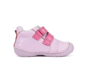 Pantofi din piele naturală pentru primii pași, ideali pentru fetițe, cu închidere cu velcro, confort.