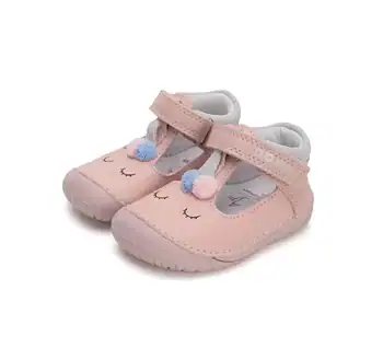 Pantofiori barefoot primii pasi de la DDSTEP pentru bebelusi, din piele naturală