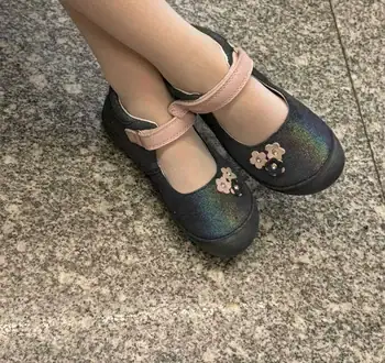 Balerini din piele din colecția „înapoi la școală” de la DD Step, model barefoot