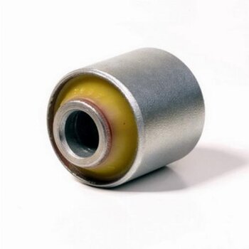 Polyurethane bushing rear suspension, curved control arm, mount to body