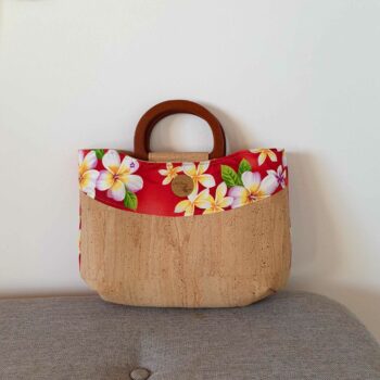 sac taina liege rouge tipanier frangipanier tahiti polynesie