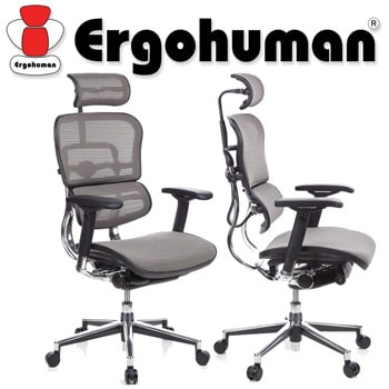 Scaun Ergohuman v2 Plus Elite, mesh Gri Scaun Ergohuman v2 Plus Elite, mesh Gri