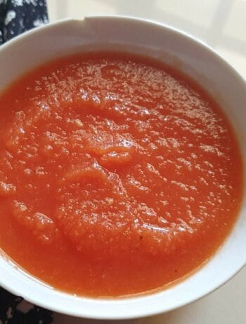 low effort red carrot soup