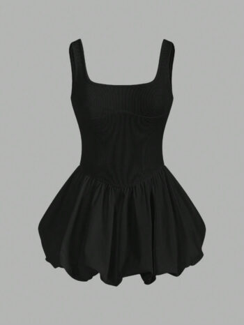 Summer Sleeveless Tight-Fitting Lantern Hem Dress