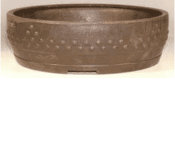 Brown-Mica-Bonsai-Pot-Round17.75