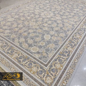 فرش الماس کویر طرح افشان نقره ای کد 1227