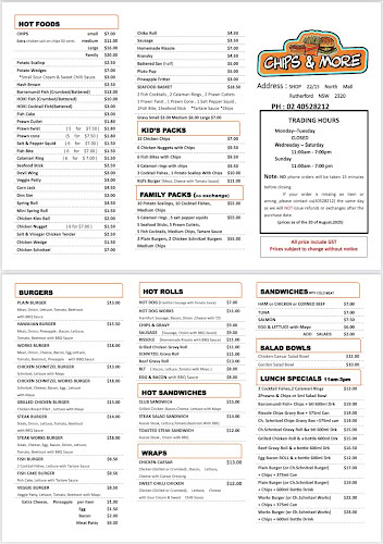 Chips and more — fish and chip shop in Rutherford, New South Wales