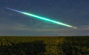Detalhe da foto do meteoro feita a partir de Primeiro de Maio, PR - Créditos André Casagrande