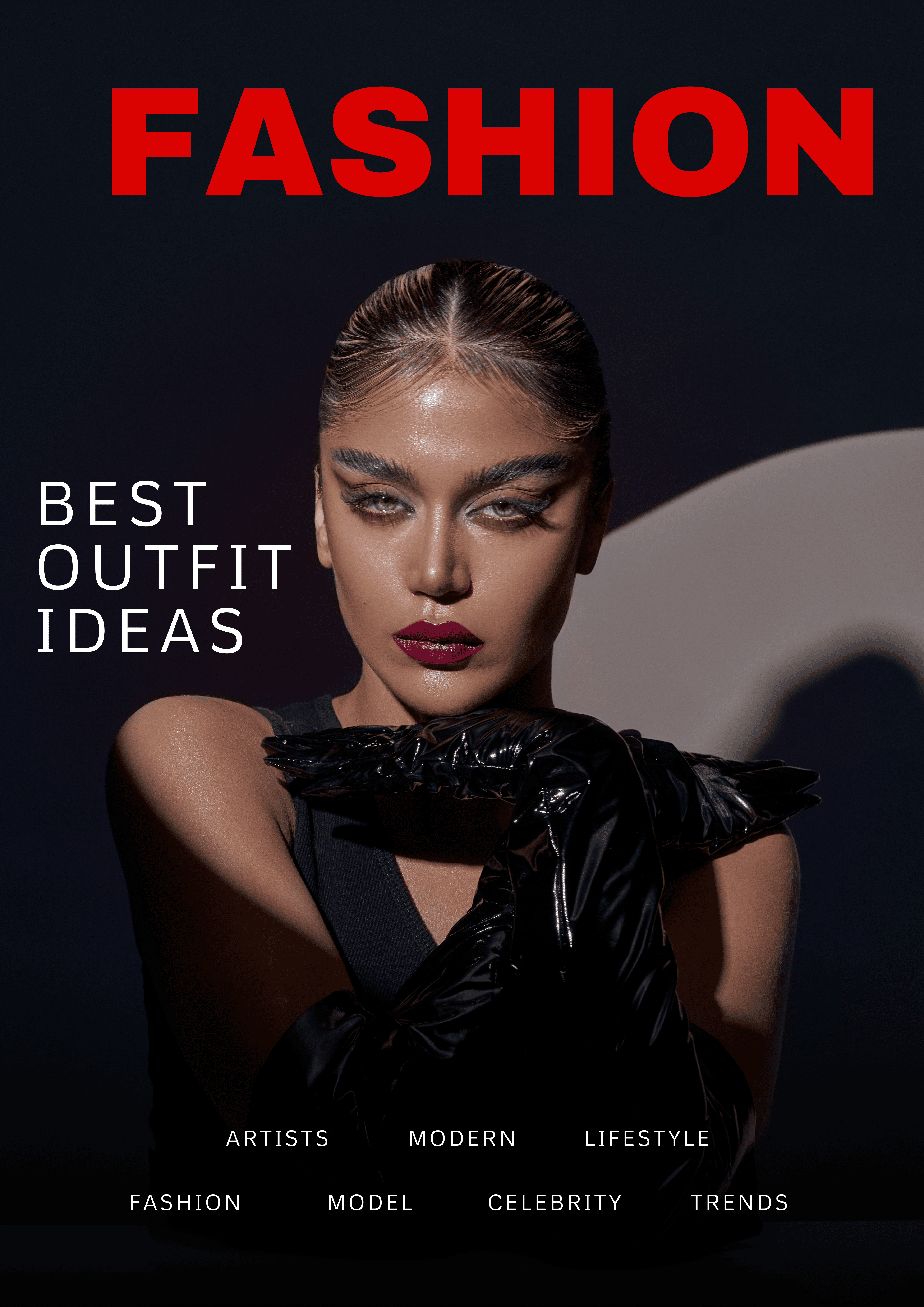 Black And White Modern Fashion Magazine Cover