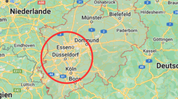 Karte mit kreis NRW
