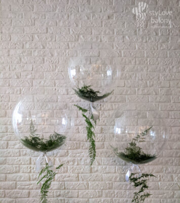 Balony bubbles z paprociami