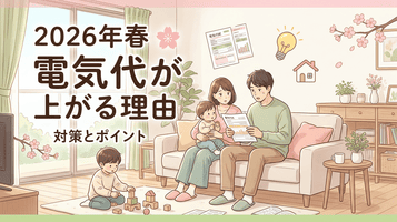 2026年春、電気代が「あ、上がってる」になる理由と、子育て家庭のリアル対策 ⚡