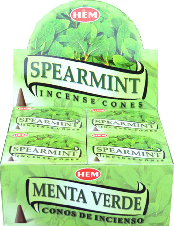 Encens HEM menthe 10 cônes