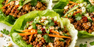 Sticky Chicken Lettuce Wraps
