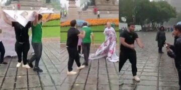 VIDEO//⚽🚨 Aficionados agreden a madres buscadoras