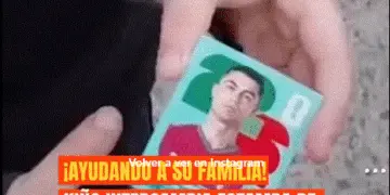 VIDEO//Niño cambia estampa de Cristiano Ronaldo por papas