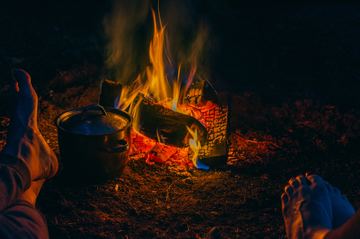 bonfire on the terrace