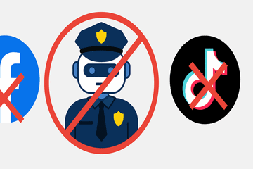 First Amendment, social media moderation, Facebook censorship, TikTok bots, police criticism rights, AI moderation, free speech violations, constitutional rights online, civil liberties social media, algorithmic censorship
