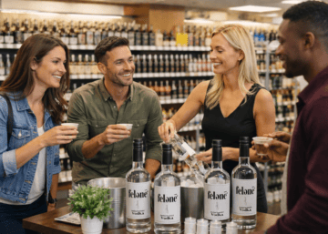 Felene tasting at liquor store