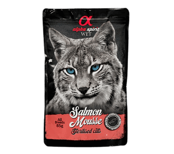 Alpha Spirit Mousse Salm&oacute;n 85gr Para Gato Esterilizado