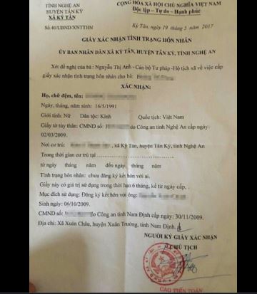Hướng dẫn thủ tục cấp giấy xác nhận tình trạng hôn nhân có yếu tố nước ngoài