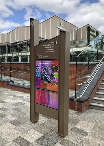 Design of totem sign for Castle Quay