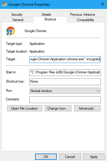 How to Always Start Google Chrome in Incognito Mode