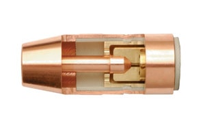 Image of a Bernard Centerfire nozzle so you can see the inner components within the nozzle