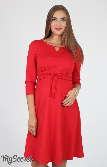 Красное платье для беременных и кормящих Sunny — изображение 7