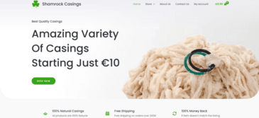 Shamrock casings, ecommerce, web design