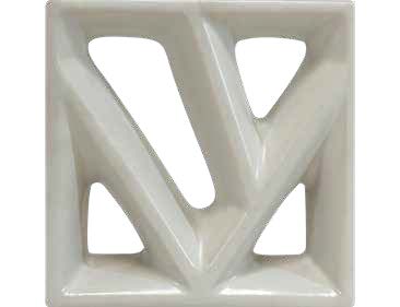 Bamboo Pattern Coloured Breeze Block 195mm x 195mm x 80mm
