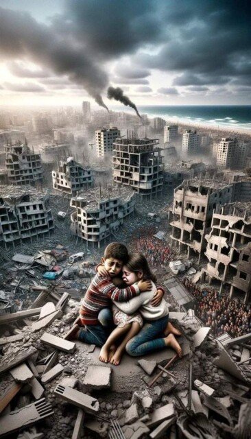 صور عن فلسطين حزينة.