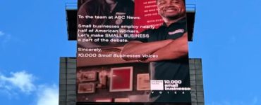 goldman sachs small business billboard september 2024 presidential debate