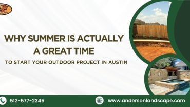 Summer outdoor landscaping project in Austin