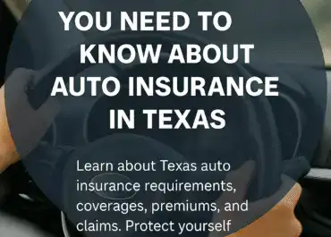 Infographic explaining types of auto insurance coverage in Texas