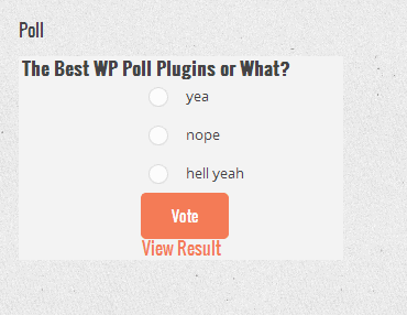 WordPress Poll