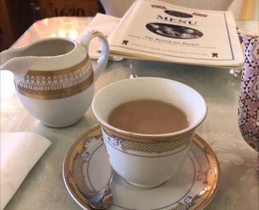 shelly's tea room tea and menu cover