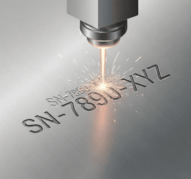 Serial number laser engraving