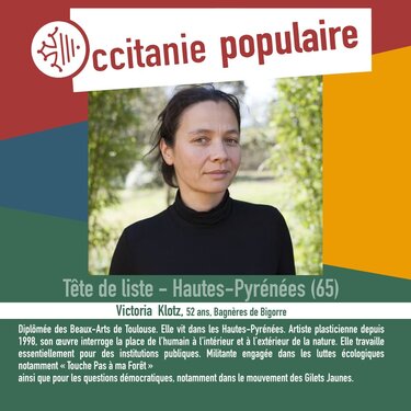 Victoria Klotz tête de liste Occitanie populaire Hautes Pyrénées