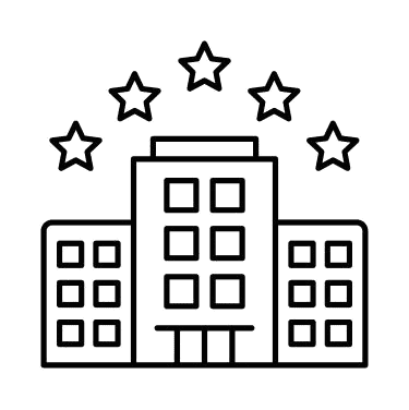 building with five stars