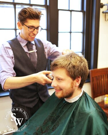 Haircut at the Pavement Barbers in Wimbledon Worple Road