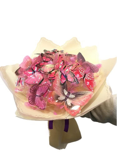 Kelebek Buketi Renkli Led Işıklı