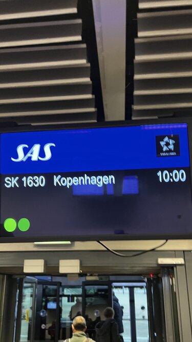 SAS Flug nach Tromsoe inkl Corona Test - 1. Etappe nach Kopenhagen - Check In