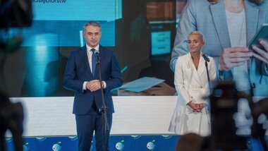Krzysztof Gawkowski (wicepremier i minister cyfryzacji) oraz prof. Marta Postuła (pierwsza wiceprezes zarządu BGK).