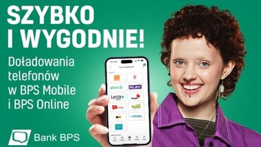 Doładowania telefonów w bankowości elektronicznej Banku BPS