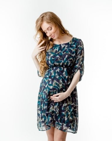 Платье в цвете морской волны для беременных Freedom